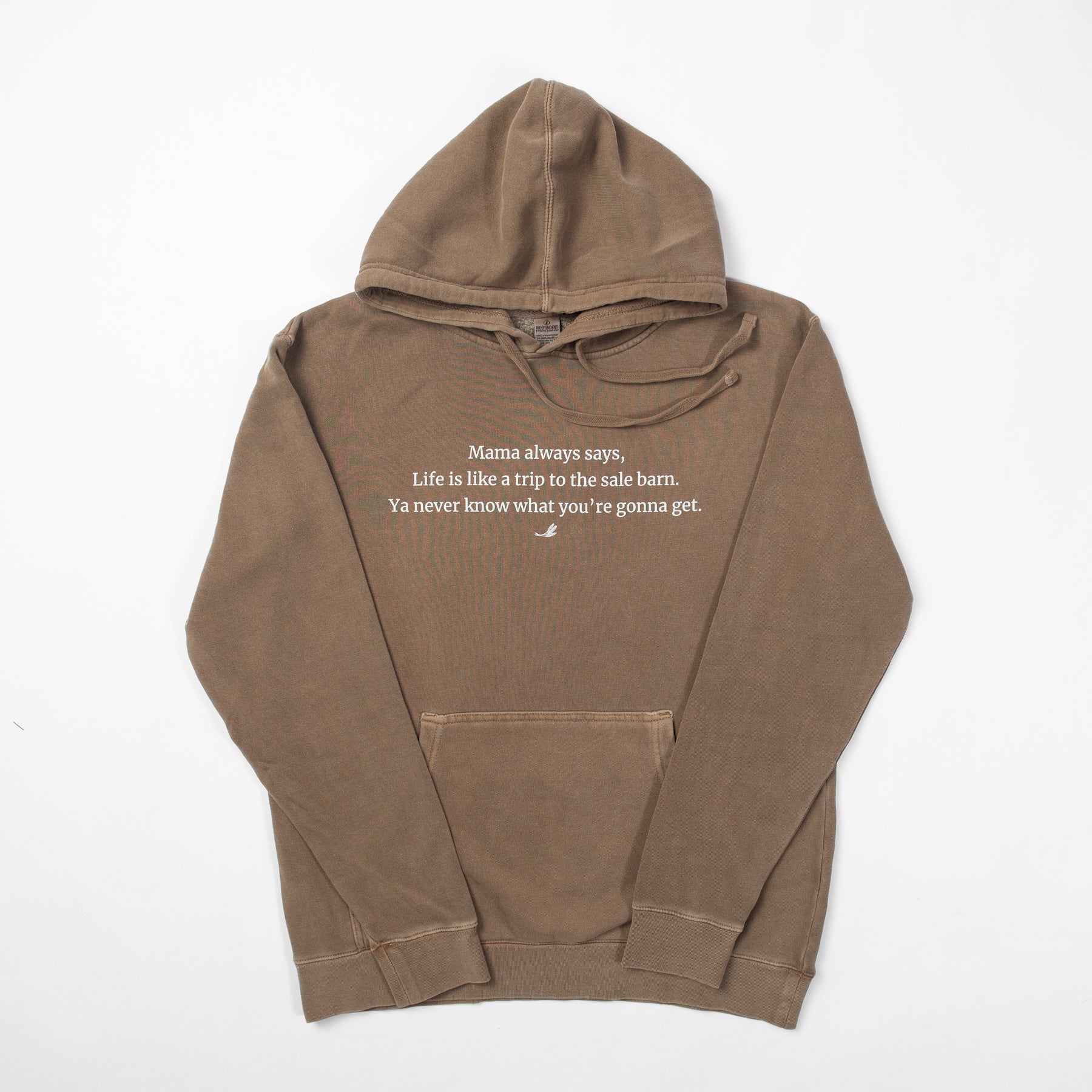'Life is like a trip to the sale barn...' Brown Hoodie - American Farm Company