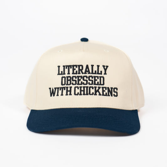 'Literally Obsessed With Chickens' Embroidered Trucker Hat