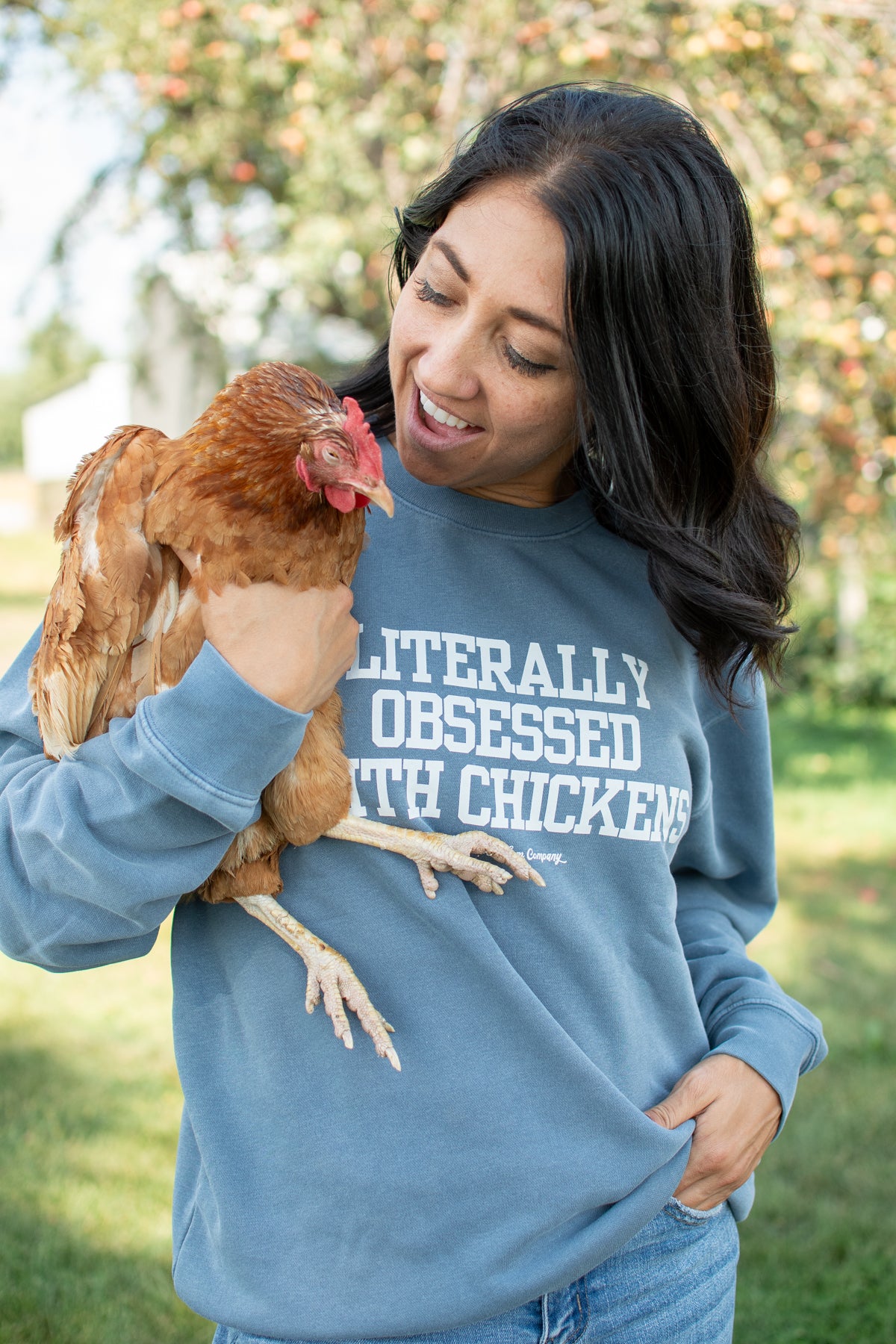'Literally Obsessed with Chickens' Crewneck