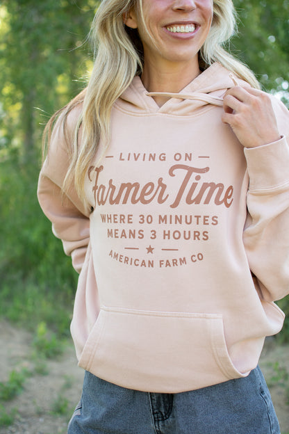'Living on Farmer Time' Hoodie