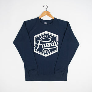 Long Live Family Farms Navy Crewneck - American Farm Company