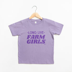 'Long Live Farm Girls' Purple Toddler/Youth Tees