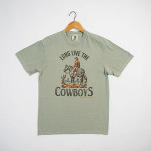 ‘Long Live The Cowboys’ Sage Tee - American Farm Company