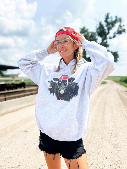 ‘MAGA’ Cow Hoodie - Trump ‘24 - American Farm Company