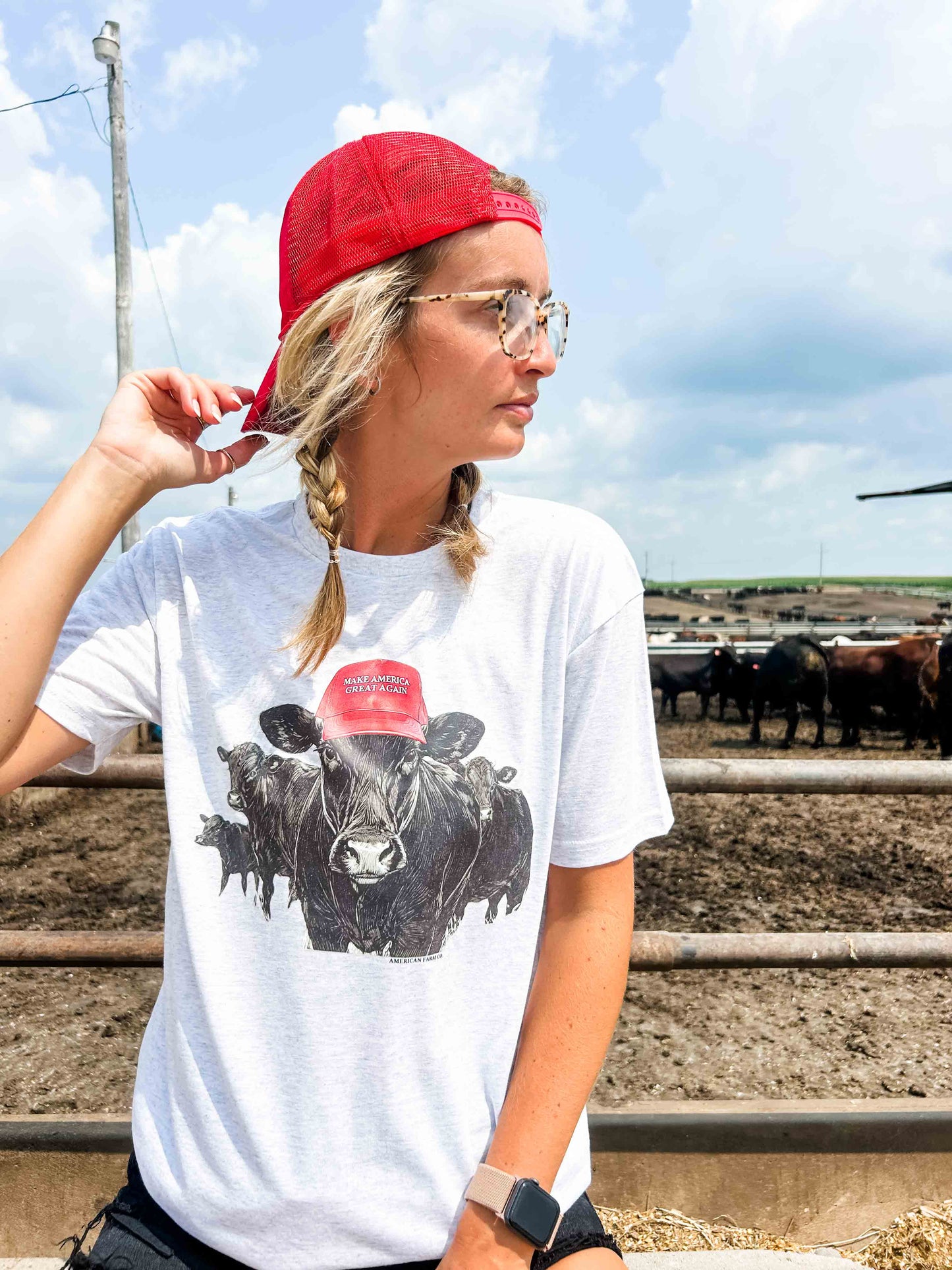 ‘MAGA’ Cow Tee - Trump ‘24 - American Farm Company