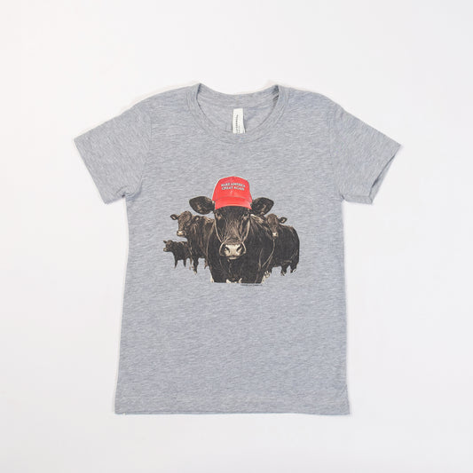 'MAGA' Cow Youth Tee