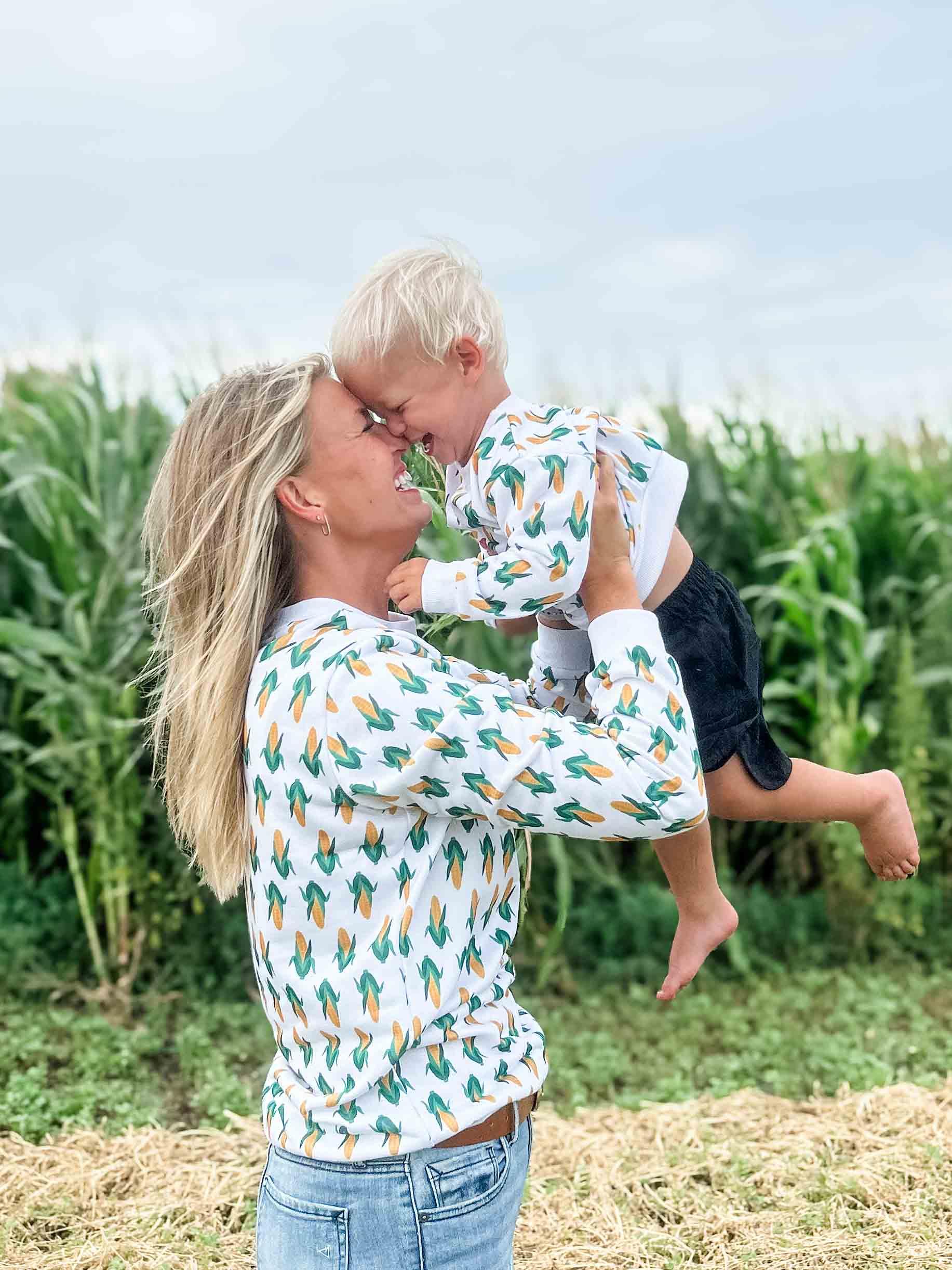 Mom & Me White Corn Crewneck - Kids - American Farm Company
