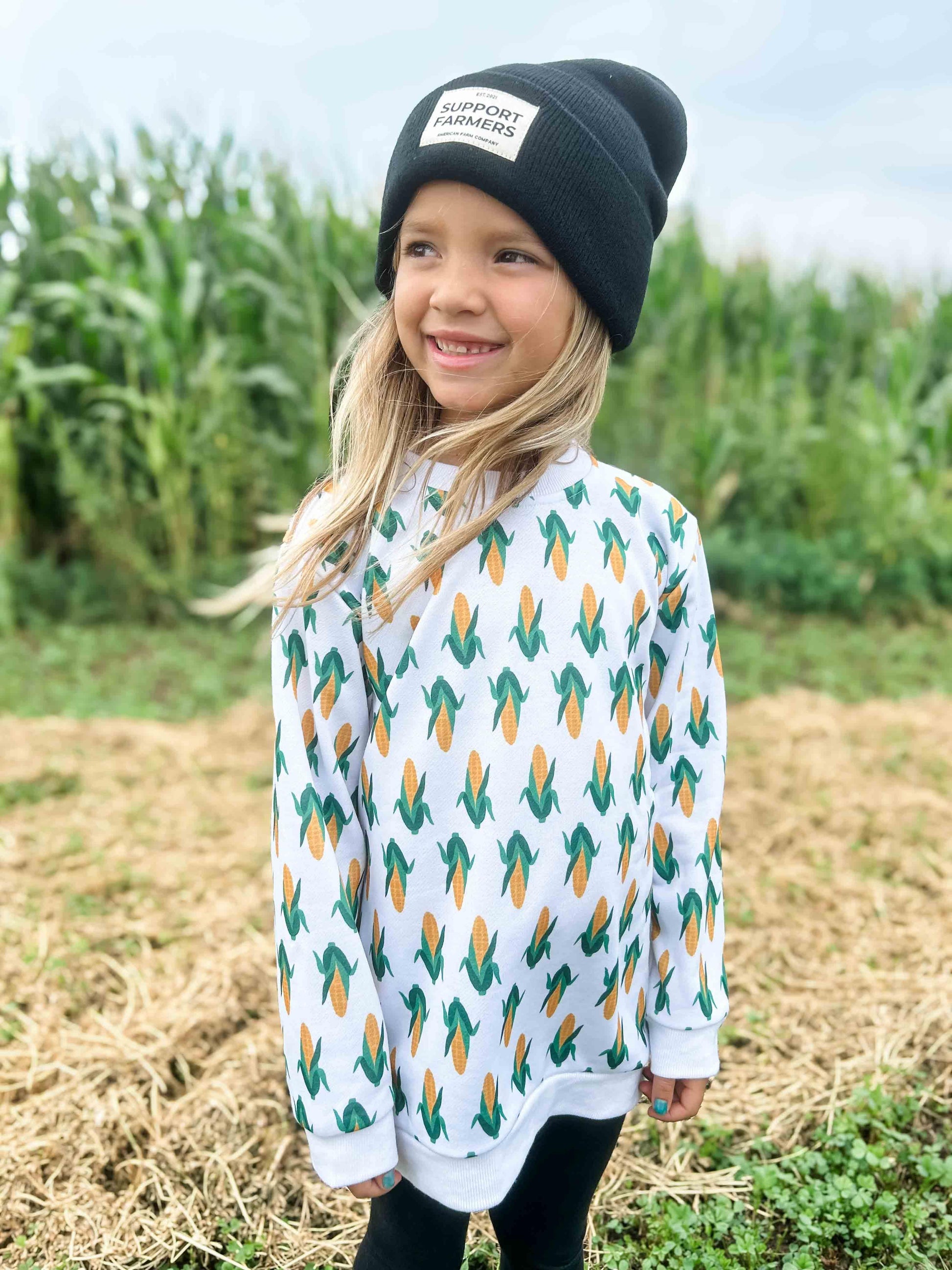 Mom & Me White Corn Crewneck - Kids - American Farm Company