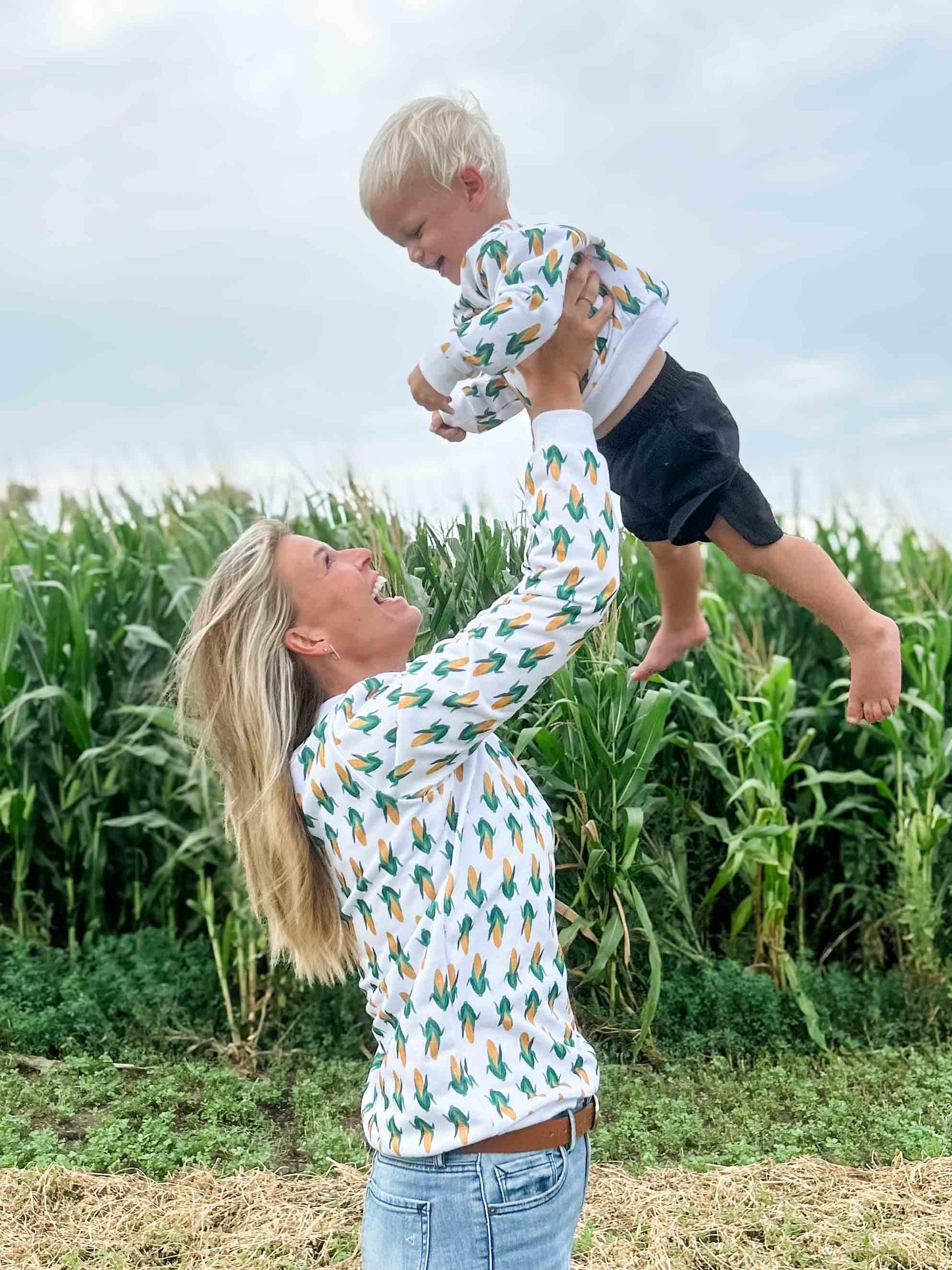 Mom & Me White Corn Crewneck - Kids - American Farm Company