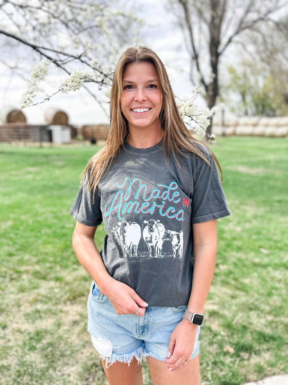 'Made in America' Beef Charcoal Tee