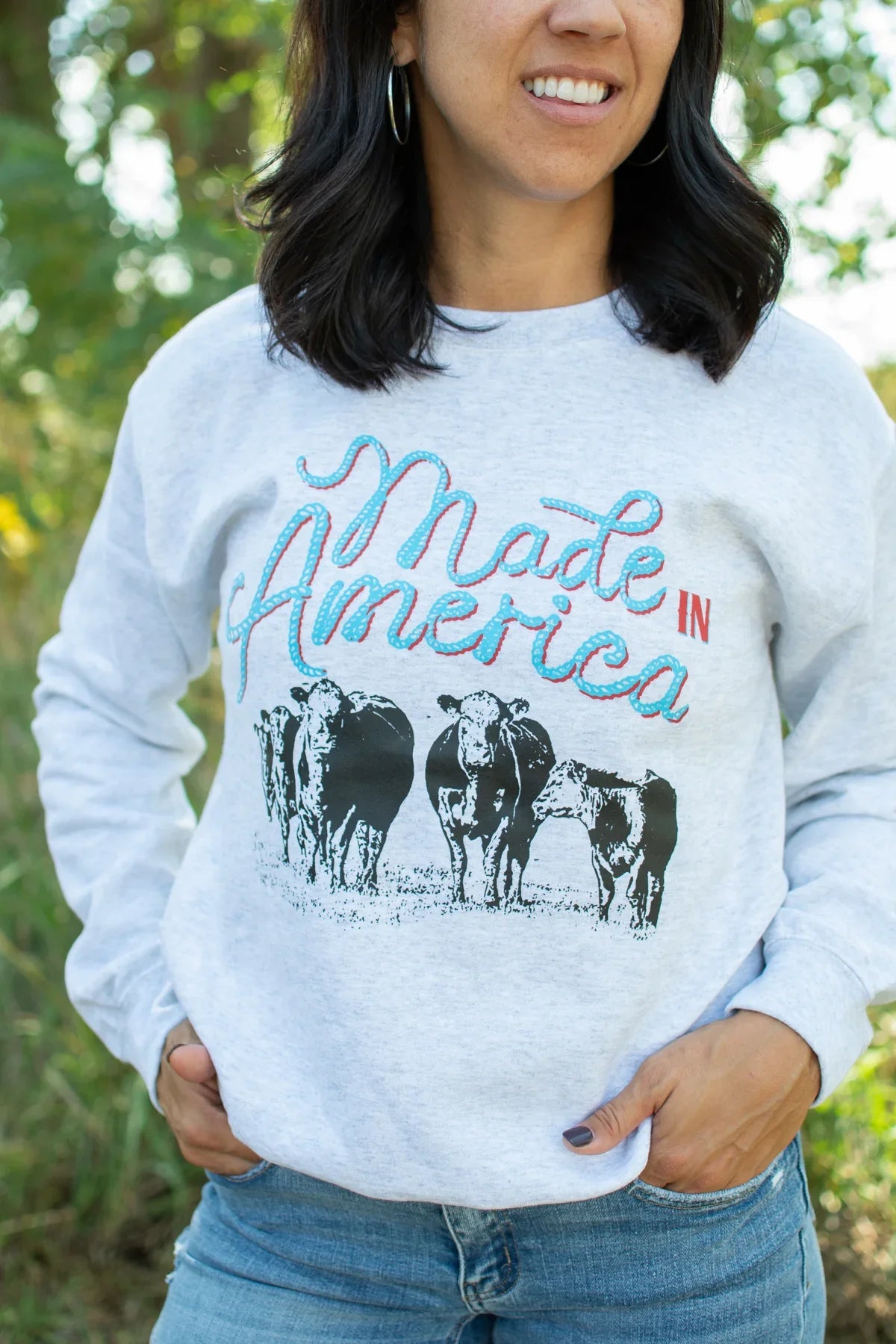 'Made in America' Ash Crewneck