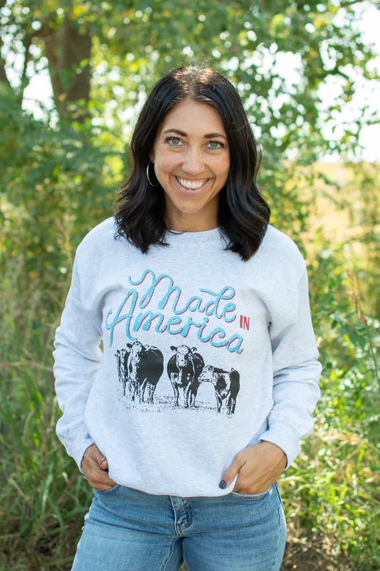 'Made in America' Ash Crewneck