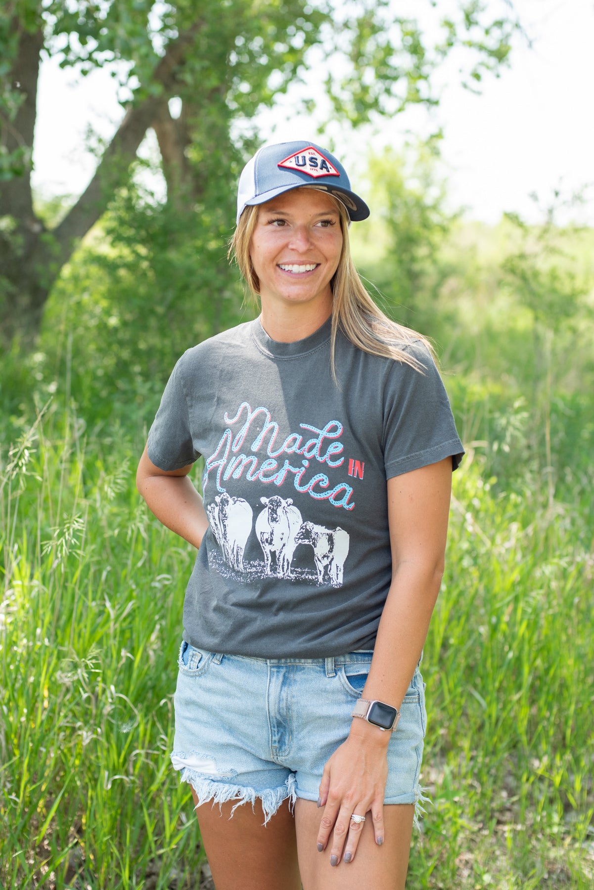 'Made in America' Beef Charcoal Tee