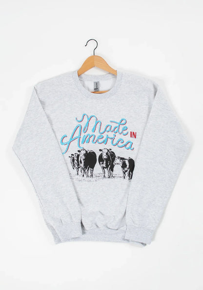 'Made in America' Ash Crewneck
