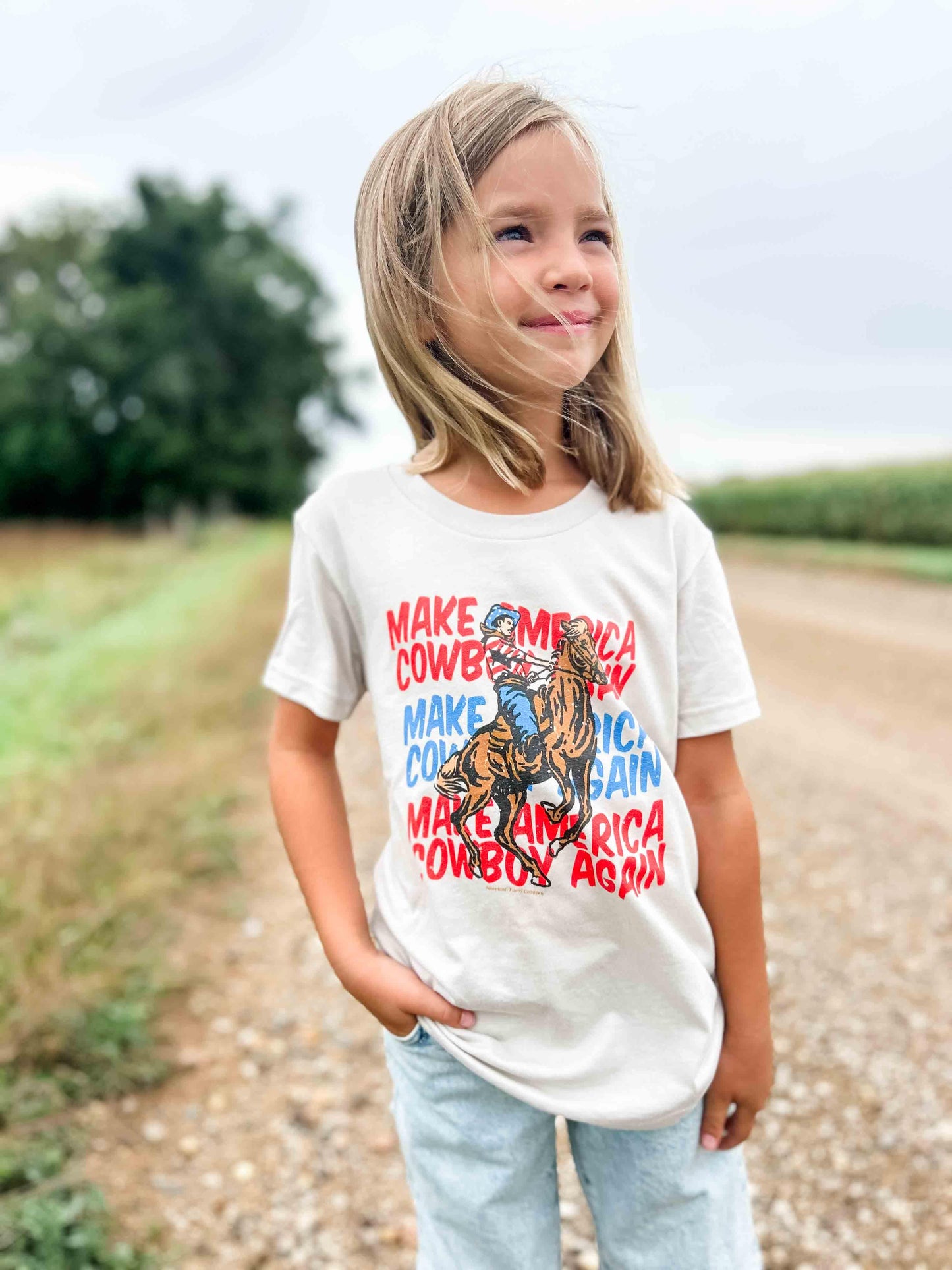 ‘Make America Cowboy Again’ Youth Tee - American Farm Company