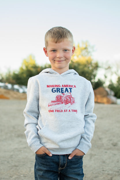 'Making America Great, One Field At A Time' Youth Hoodie