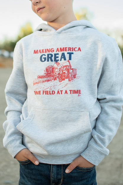'Making America Great, One Field At A Time' Youth Hoodie