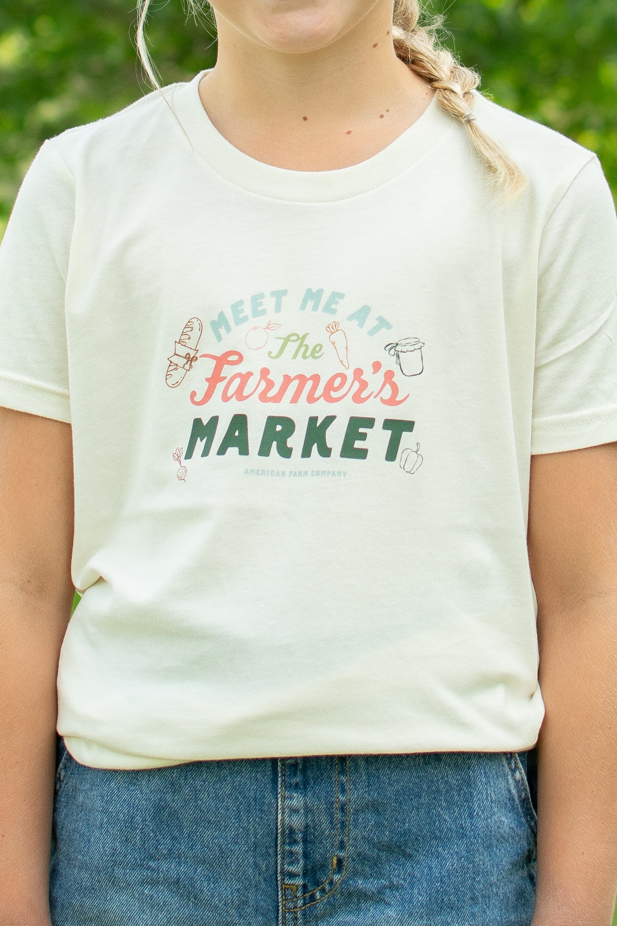 'Meet Me at the Farmer's Market' Ivory Toddler/Youth Tee