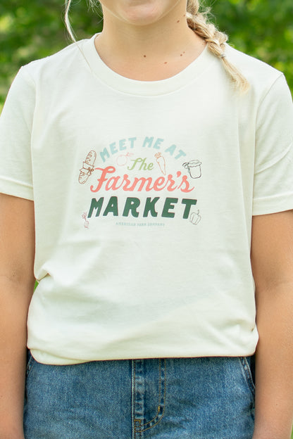'Meet Me at the Farmer's Market' Ivory Toddler/Youth Tee