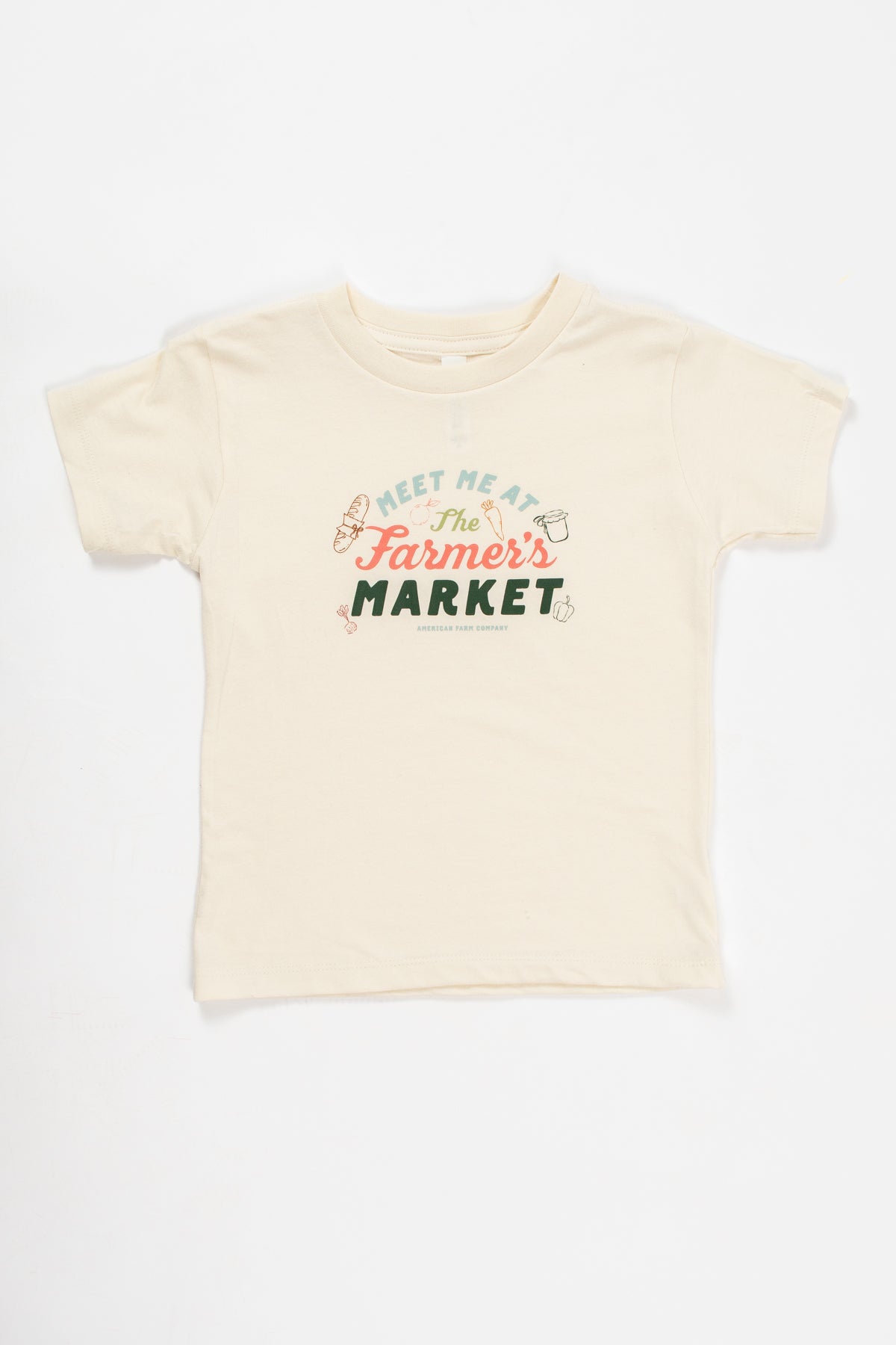 'Meet Me at the Farmer's Market' Ivory Toddler/Youth Tee