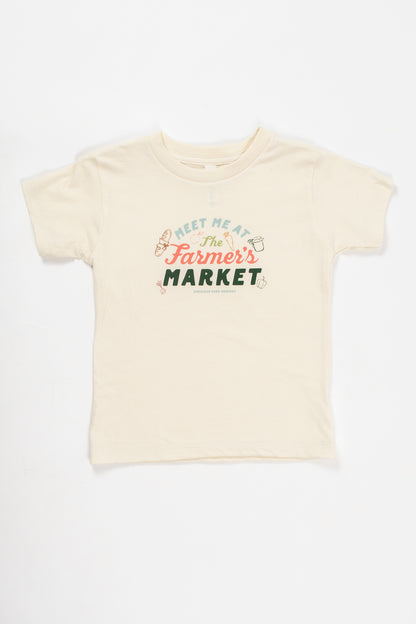 'Meet Me at the Farmer's Market' Ivory Toddler/Youth Tee