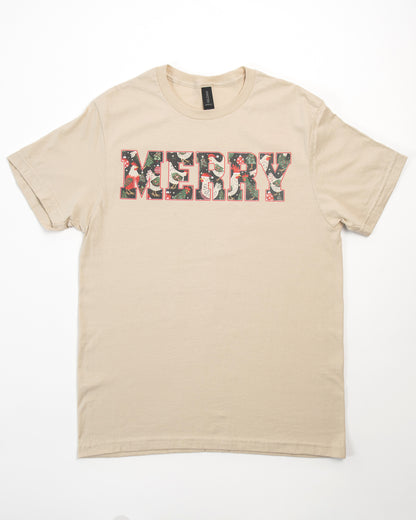 'Merry' Christmas Chickens Adult T-Shirt
