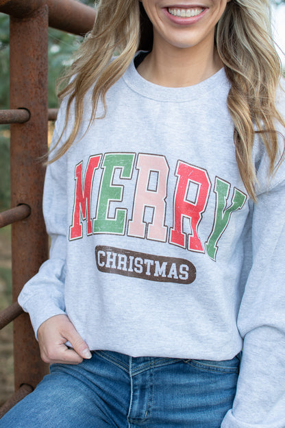 'Merry Christmas' Ash Crewneck
