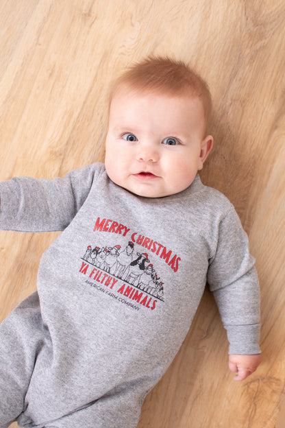 'Merry Christmas Ya Filthy Animal' Baby One Piece