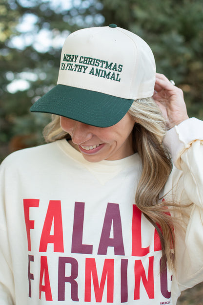 'Merry Christmas Ya Filthy Animal' Embroidered Trucker Hat