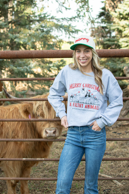'Merry Christmas Ya Filthy Animals' Crewneck