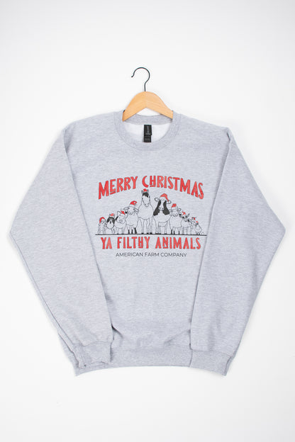 'Merry Christmas Ya Filthy Animals' Crewneck