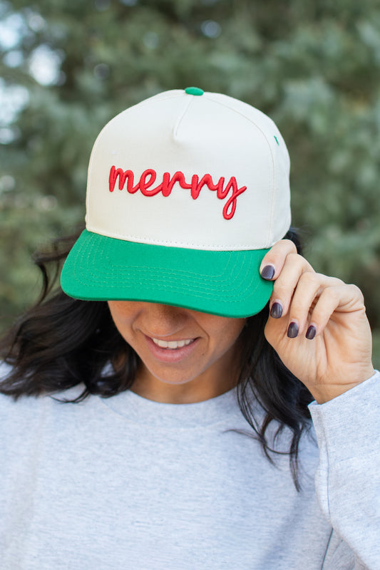 'Merry' Embroidered Trucker Hat