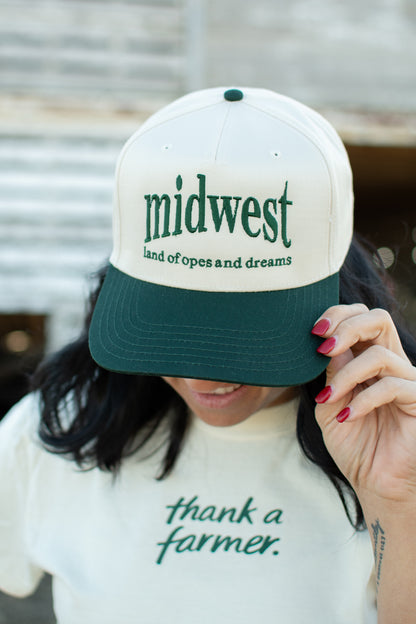 'Midwest - Land of Opes and Dreams' Embroidered Trucker Hat