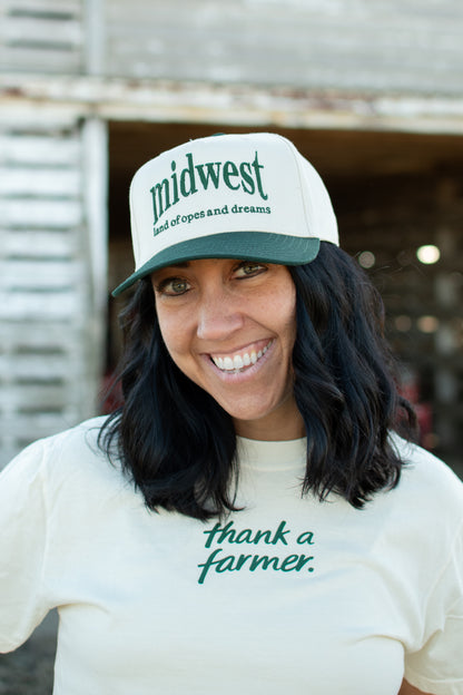 'Midwest - Land of Opes and Dreams' Embroidered Trucker Hat