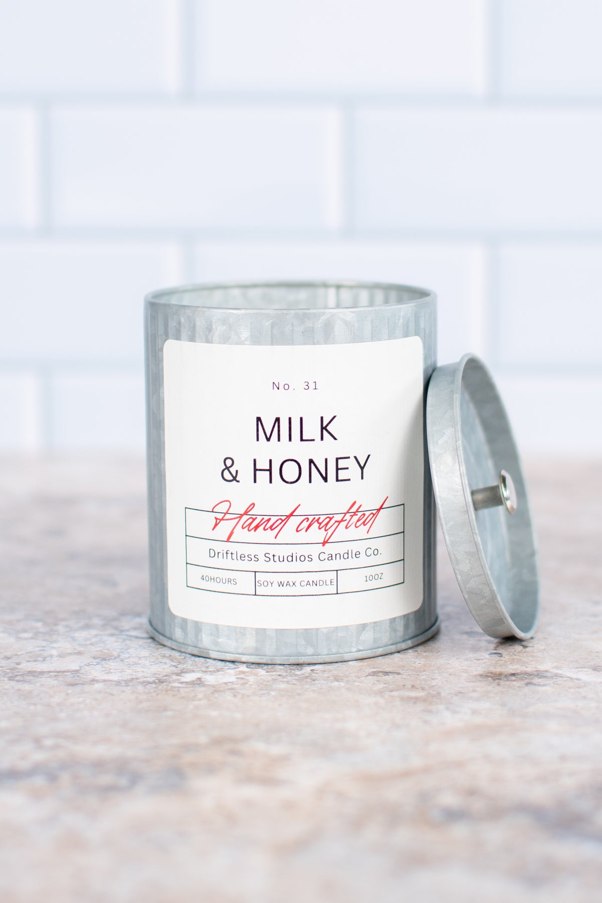 Milk & Honey Farmhouse Tin Candle