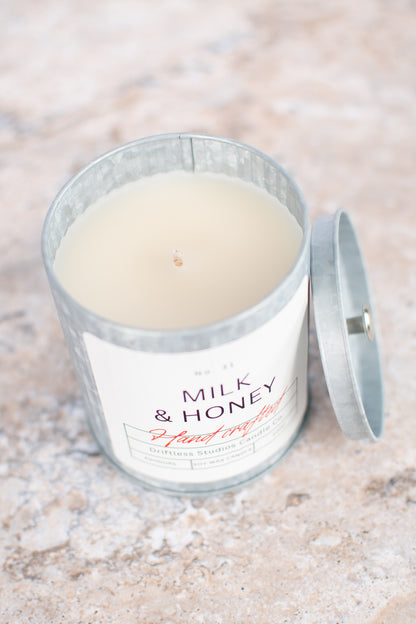 Milk & Honey Farmhouse Tin Candle