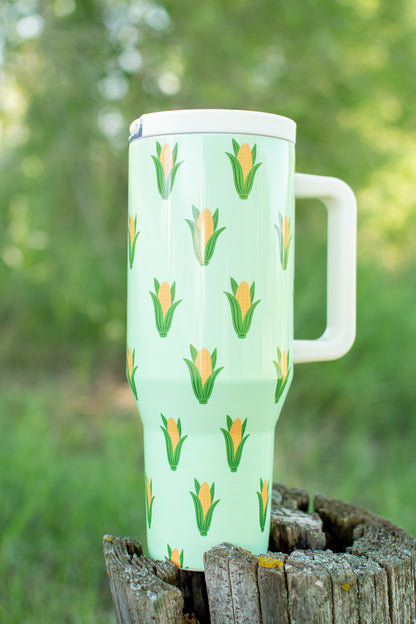 Mint Retro Corn 40oz Water Tank Tumbler