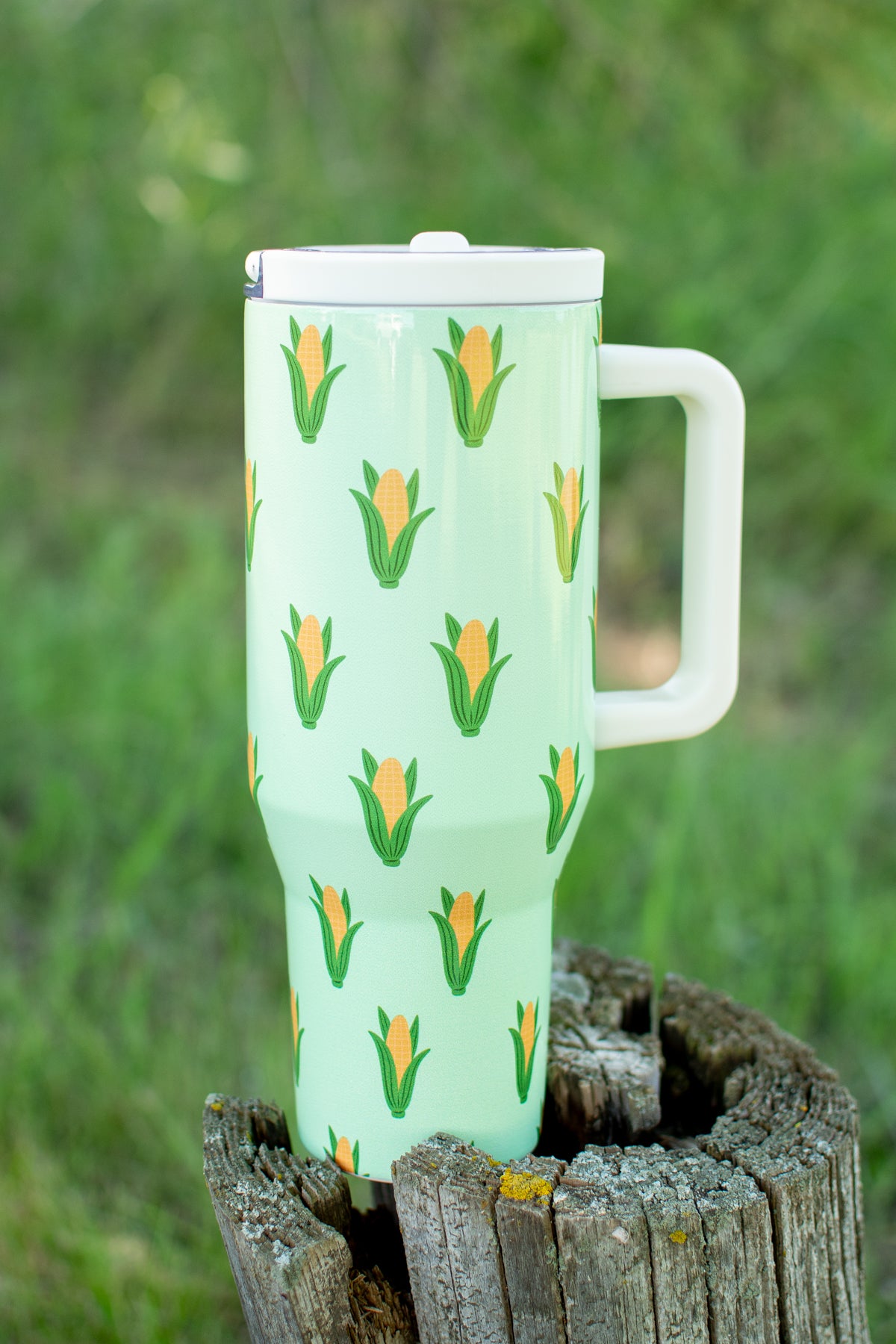 Mint Retro Corn 40oz Water Tank Tumbler