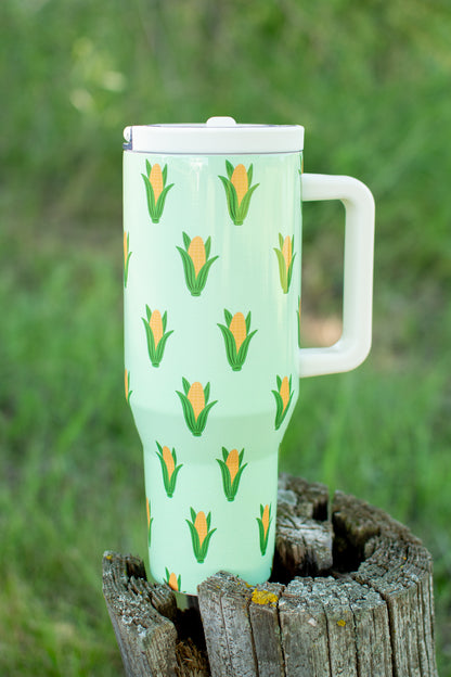 Mint Retro Corn 40oz Water Tank Tumbler