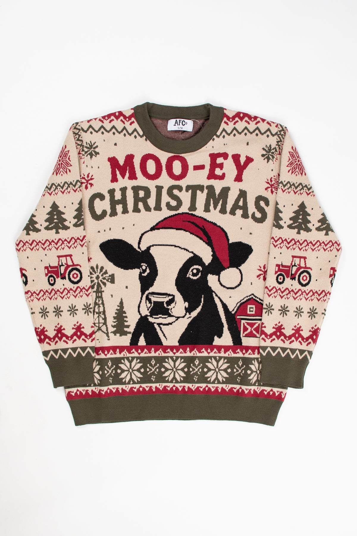 'Moo-ey Christmas' Knit Sweater
