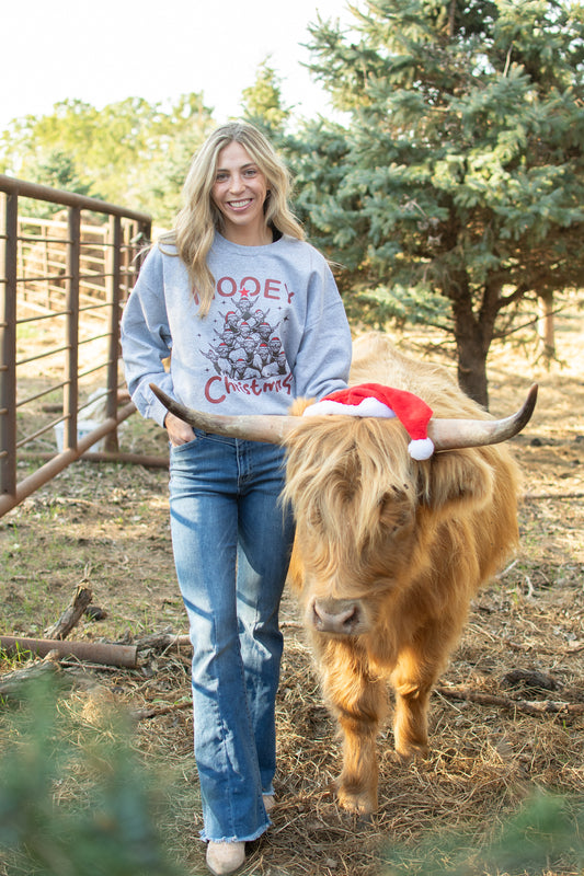 'Mooey Christmas' Highland Cow Crewneck