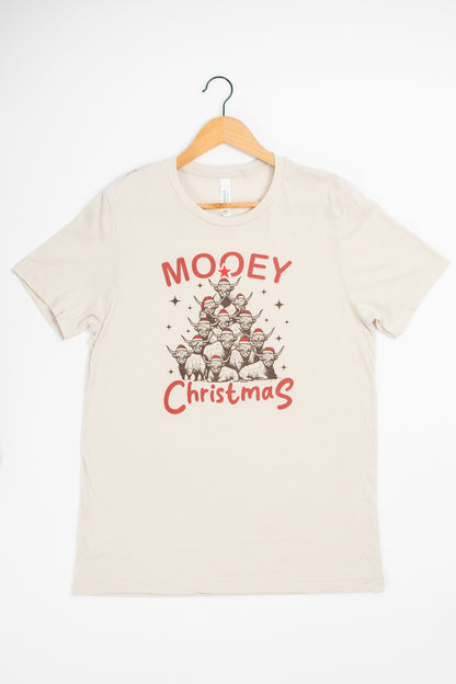 'Mooey Christmas' Highland Cow Tee