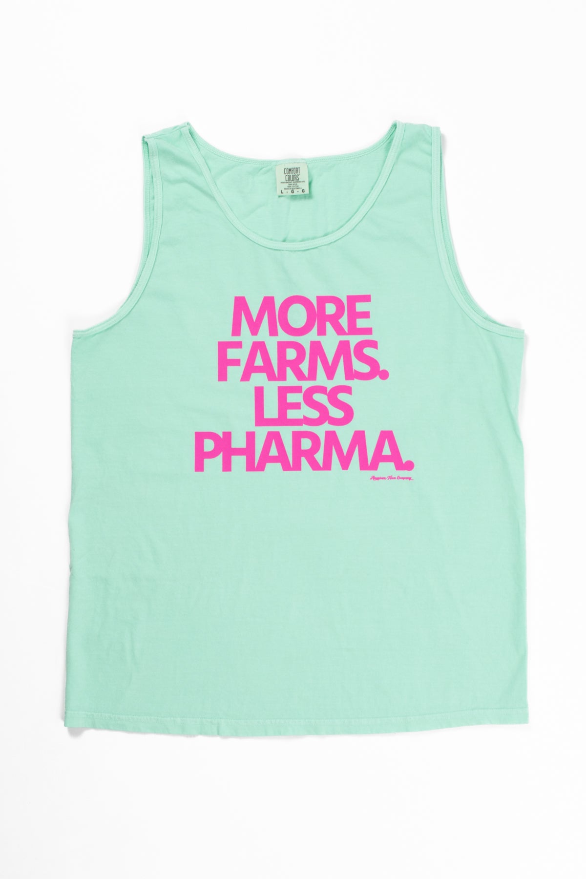 'More Farms. Less Pharma.' Island Reef Tank Top