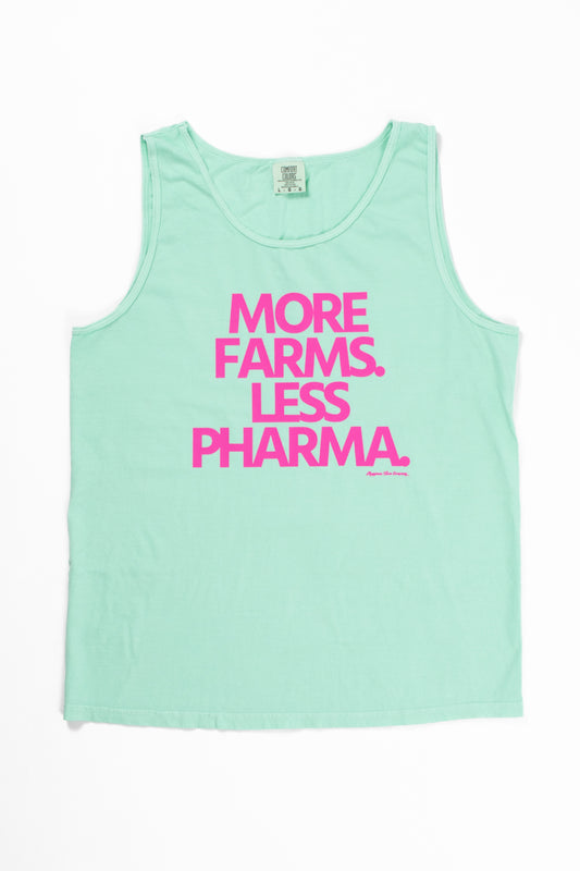 'More Farms. Less Pharma.' Island Reef Tank Top