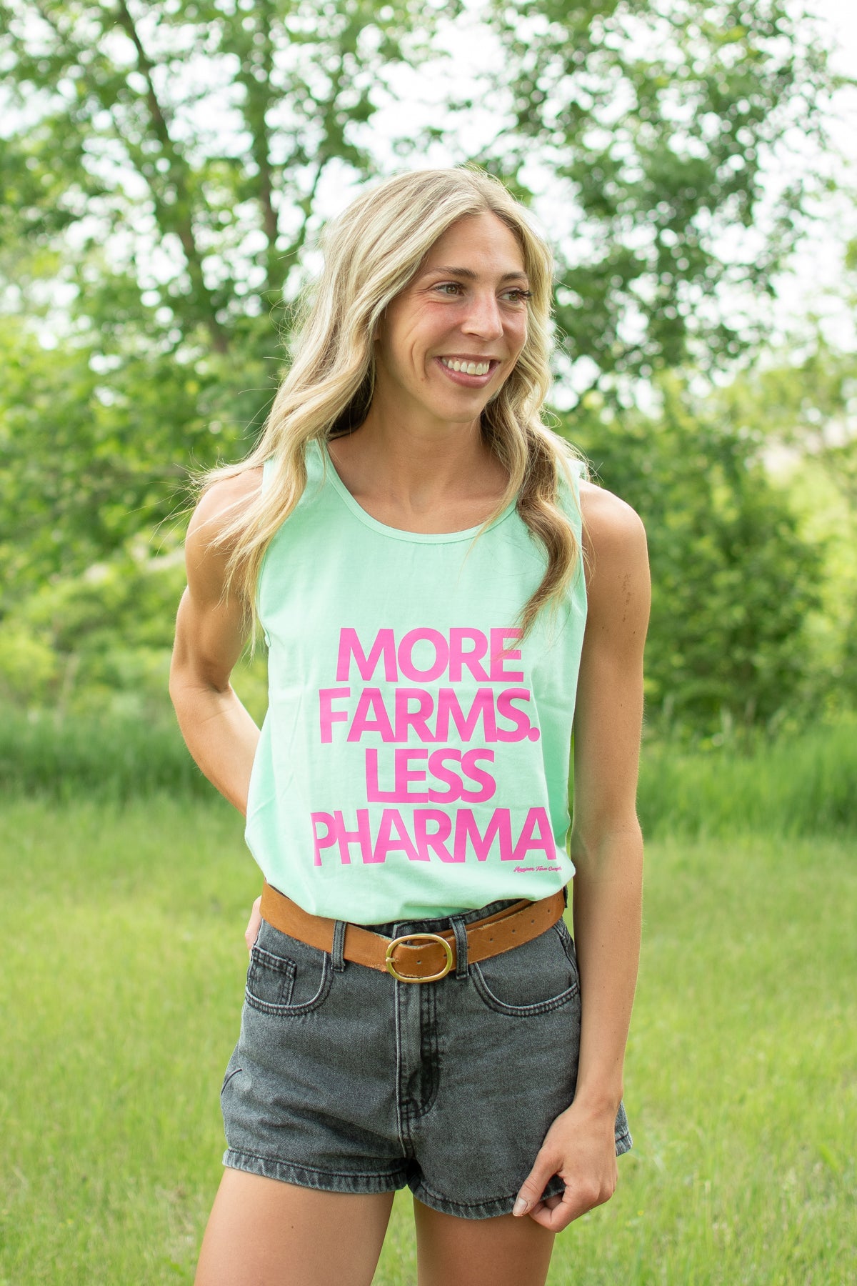 More Farms. Less Pharma.' Island Reef Tank Top