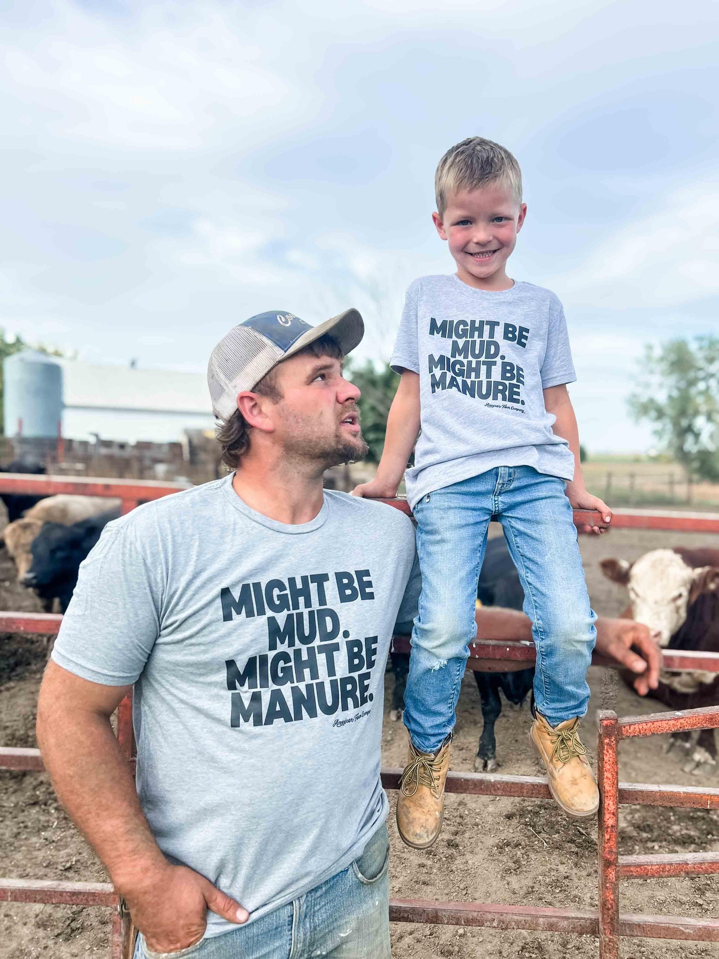 Mud or Manure Grey Essentials Tee - American Farm Company