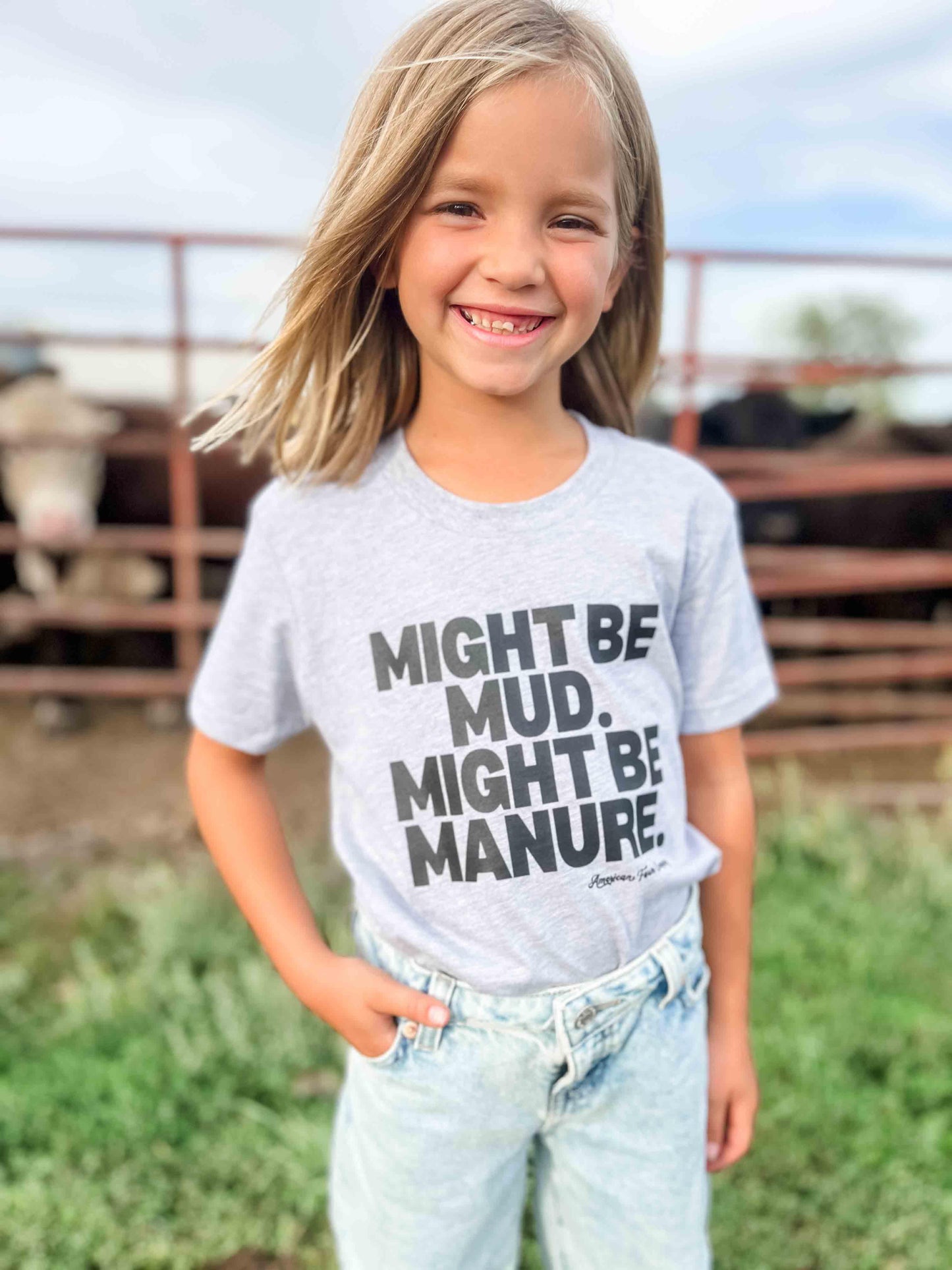 Mud or Manure Grey Toddler/Youth Tee - American Farm Company