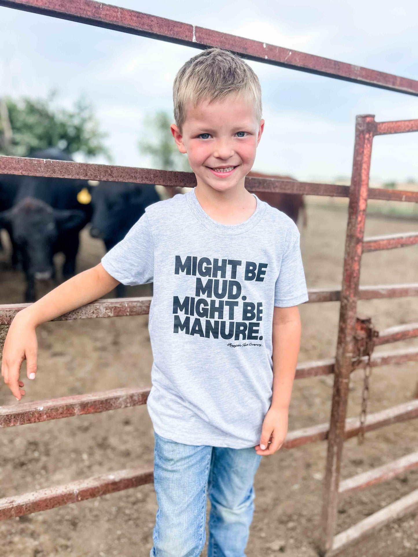 Mud or Manure Grey Toddler/Youth Tee - American Farm Company