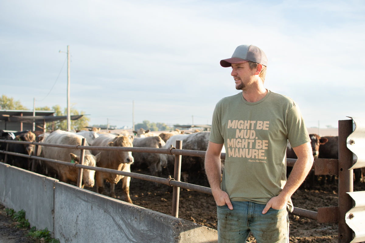 'Mud or Manure' Adult T-Shirt - Olive