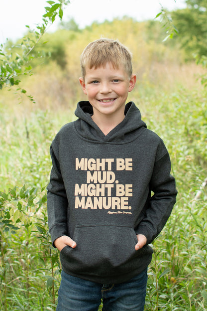 'Mud or Manure' Toddler/Youth Hoodie - Charcoal